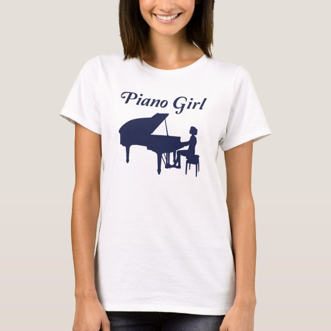 Piano Player Grand Piano Pianist Girls-Geschenk T-Shirt (Vorderseite)