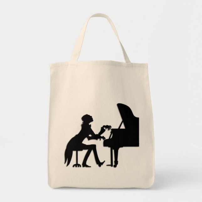 Piano Player Große Tottasche Tragetasche (Vorne)