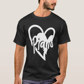 Piano Player Heart Liebe Pianist Niedlich T-Shirt