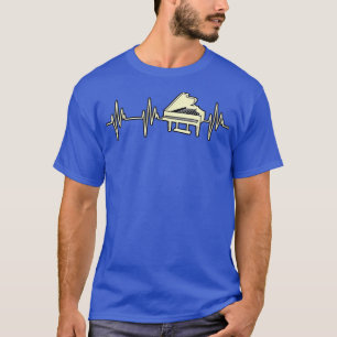 Piano Player Heartbeat Musikalischer Lehrer Piano T-Shirt