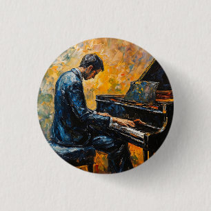Piano Player - Ölgemälde Button