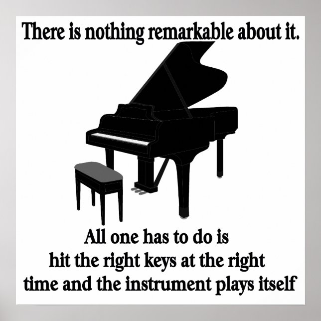 Piano Player Poster Pianist Musiker (Vorne)