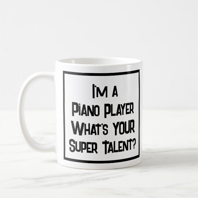 Piano Player Super Talent. Café Mug (Gauche)