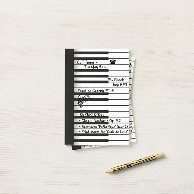 Piano Post-it Klebezettel (Von Creator hochgeladen)