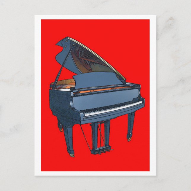 Piano Postkarte (Vorderseite)