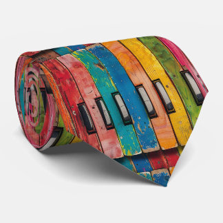 Piano Rainbow Neck Tie Krawatte