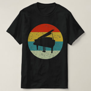 Piano Retro Vintage Silhouette 70er T-Shirt