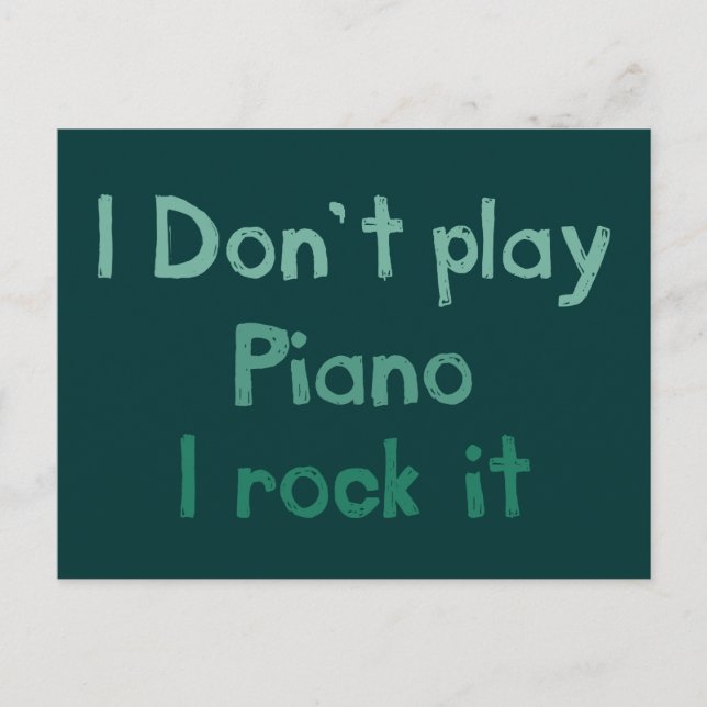 Piano Rock It Postcard Postkarte (Vorderseite)