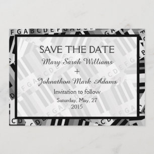 Piano Save the Date Einladung Hochzeit