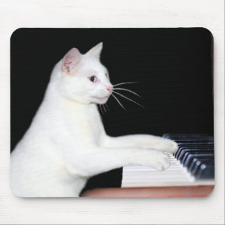 Piano spielt Katze Mousepad