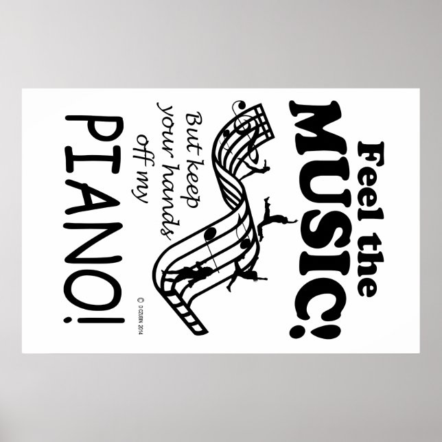 Piano spürt die Musik Poster (Vorne)