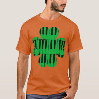Piano St Patricks Day Clover Irish Gift Idee T-Shirt