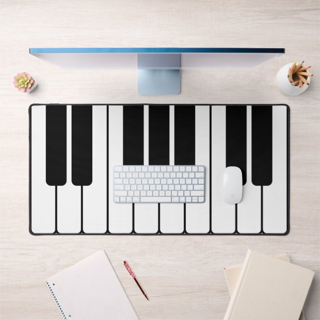 Piano-Tastatur, schwarz-weiß-Jumbo-Neuigkeiten-Tas Schreibtischunterlage (Büro 1)