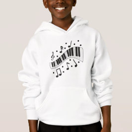 Piano-Tasten in Schwarzweiß Hoodie