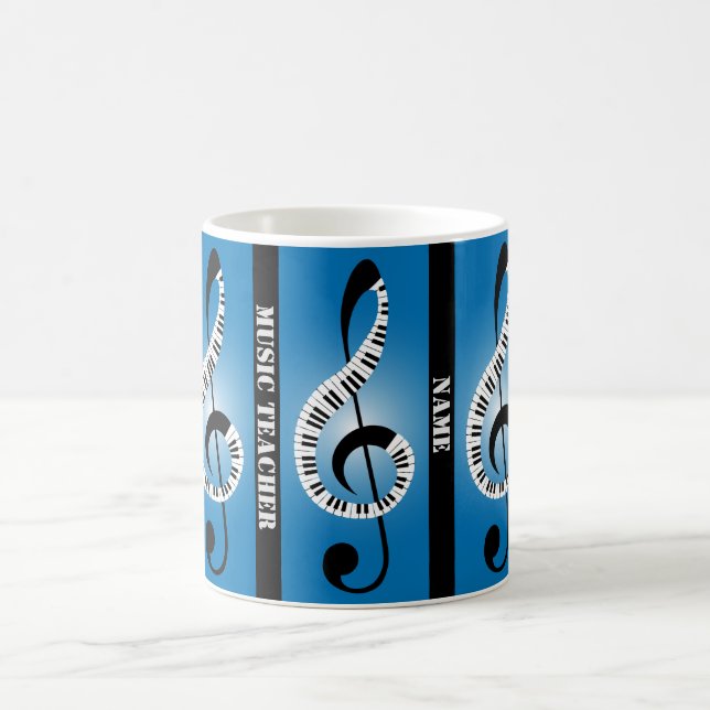 Piano Teacher Geschenk funky Personalisiert Kaffeetasse (Mittel)
