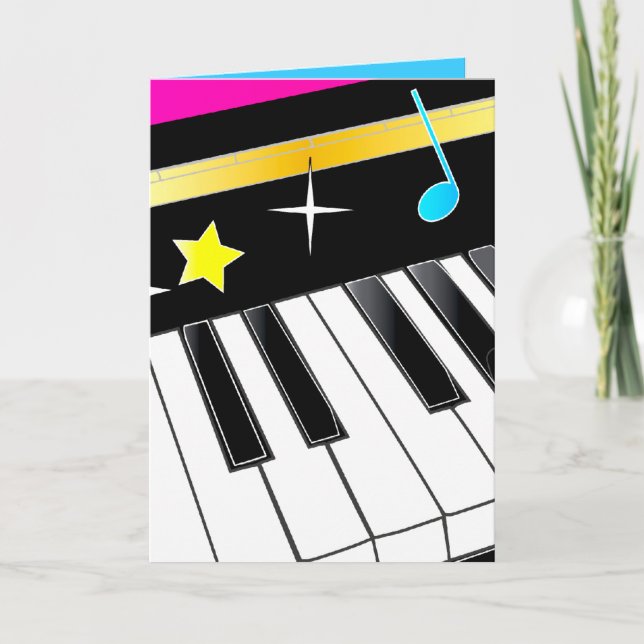 Piano Teacher Vielen Dank Dankeskarte (Vorderseite)