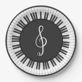 Piano-Teller Individualisierbare Party-Konzert-Erw Pappteller