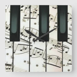 Piano throw pillow quadratische wanduhr