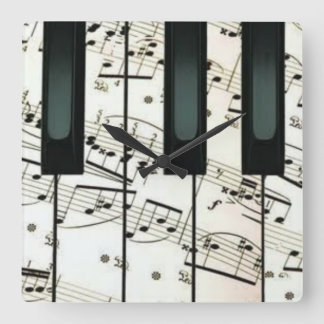Piano throw pillow quadratische wanduhr