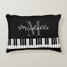 Piano-Tontasten, monogramm Akzent Kissen