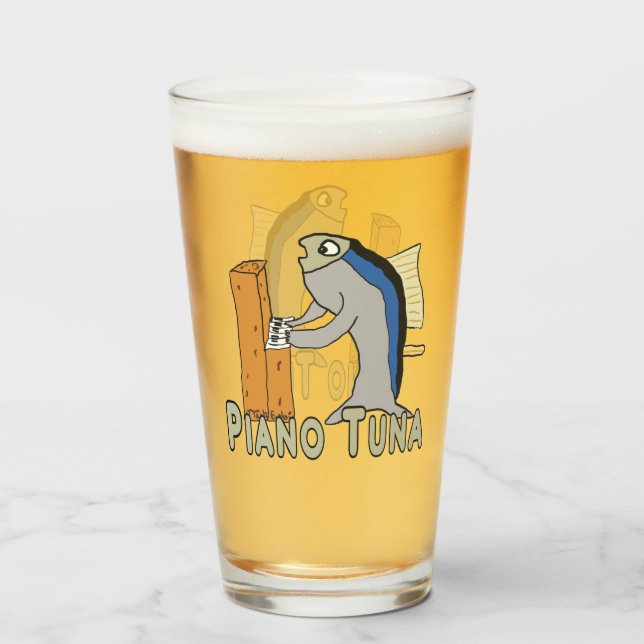 Piano Tuner (Piano Tuna) Glas (Vorne (Gefüllt))