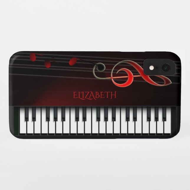 Piano und Treble Clef Case-Mate iPhone Hülle (Rückseite (Horizontal))