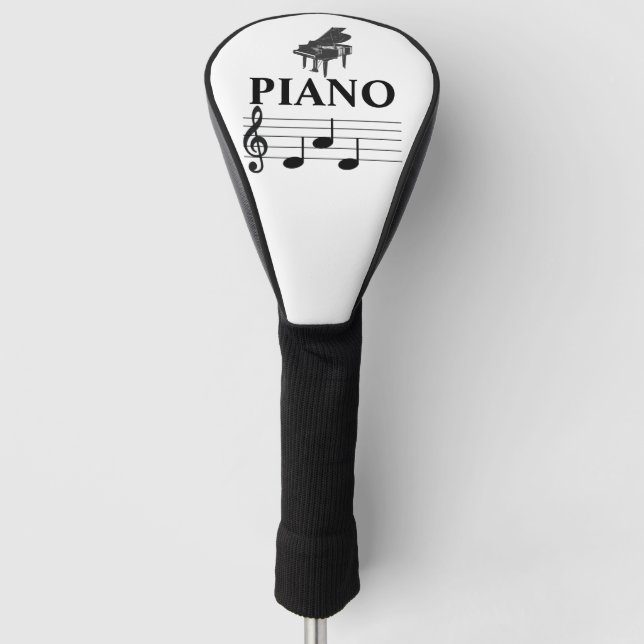Piano Vater Grand Piano Pianist Musiknote  Golf Headcover (Vorderseite)