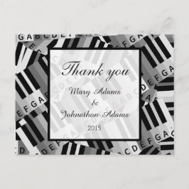 Piano Vielen Dank für Ihre Hochzeit Postkarte