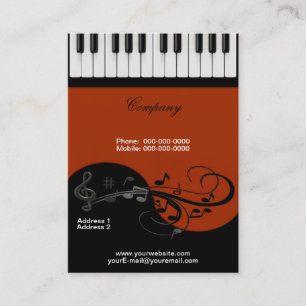 Piano-Visitenkarte Visitenkarte
