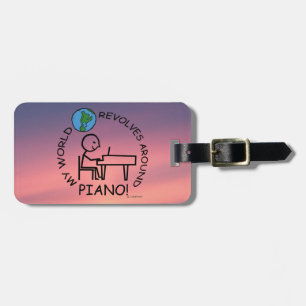 Piano - Weltumdrehungen Gepäckanhänger