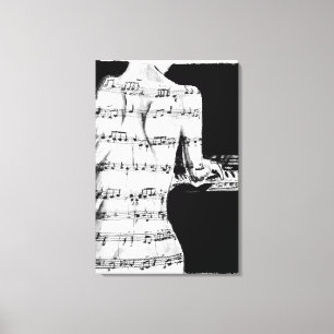 Piano Woman Canvas Print Music Fantasy Leinwanddruck
