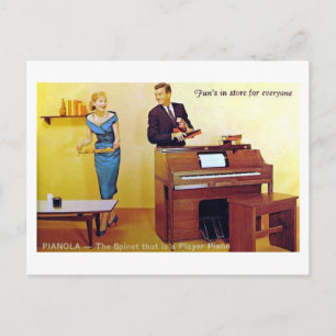Pianola, Player Piano Vintag Postkarte