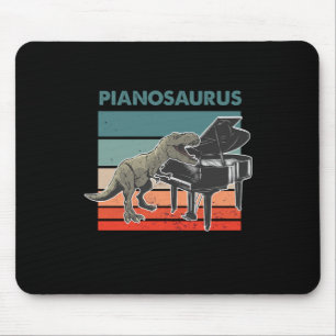 Pianosaurus Dinosaur Retro Grand Piano Player Pian Mousepad