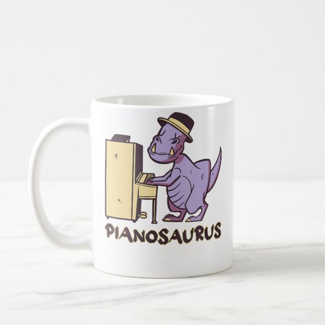 Pianosaurus Klavier Kaffeetasse (Links)