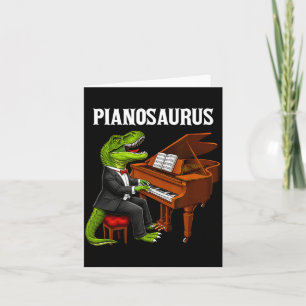 Pianosaurus Lustiger Klavier spielender T-Rex Dino Karte