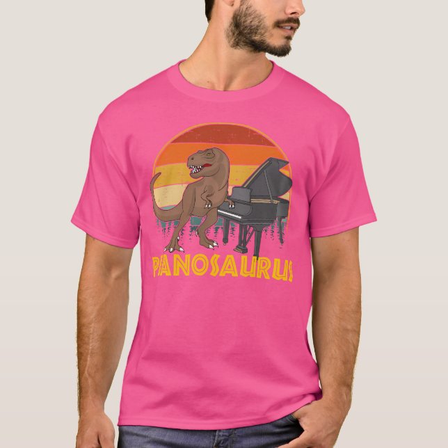 Pianosaurus Pianist Player Piano T-Shirt (Vorderseite)