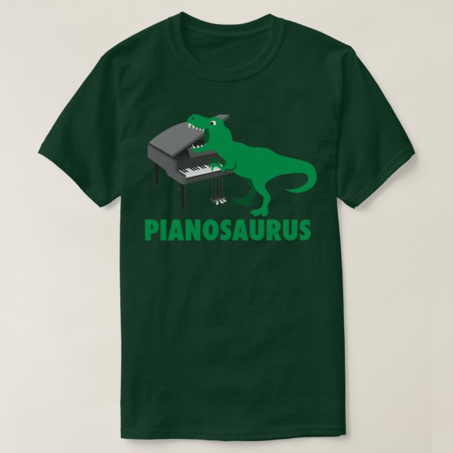 Pianosaurus Piano Art Dinosaurier Schlagzeug Music T-Shirt (Design vorne)