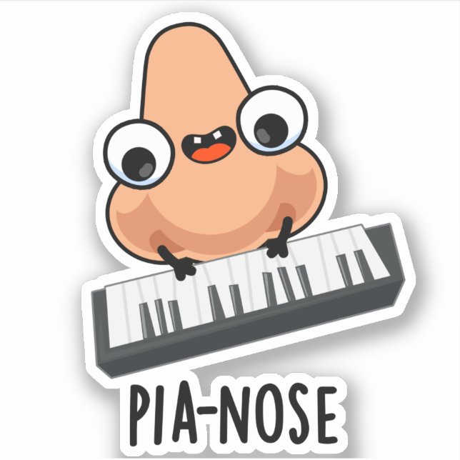 Pianose Funny Piano Nose Pub Aufkleber (Vorderseite)