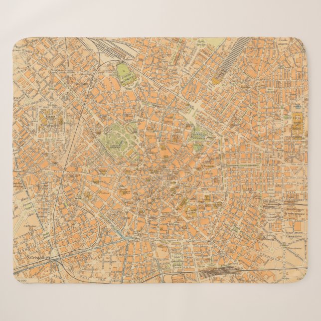 Pianta Di Mailand - Karte von Mailand, Italien Sherpadecke (Vorderseite (Horizontal))
