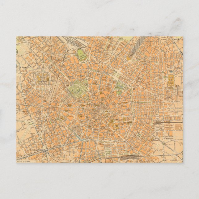 Pianta di Milano - Carte de Milan, Italie (Devant)