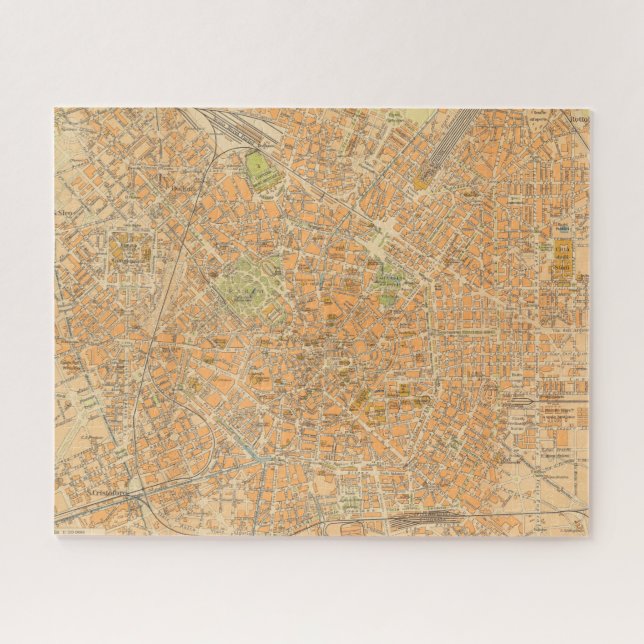 Pianta di Milano - Karte von Mailand, Italien (Horizontal)