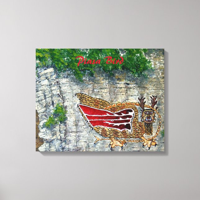 Piasa Bird Illinois Native American Legende Leinwanddruck (Vorderseite)