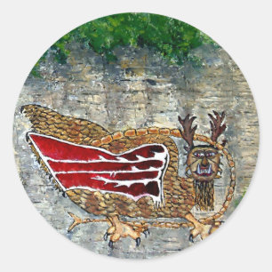 Piasa Bird Illinois Native American Legende Runder Aufkleber