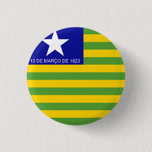 Piauí, brasilianischer Staatsflaggenknopf Button