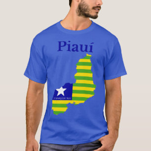 Piaui Map Flag Brasilien T-Shirt