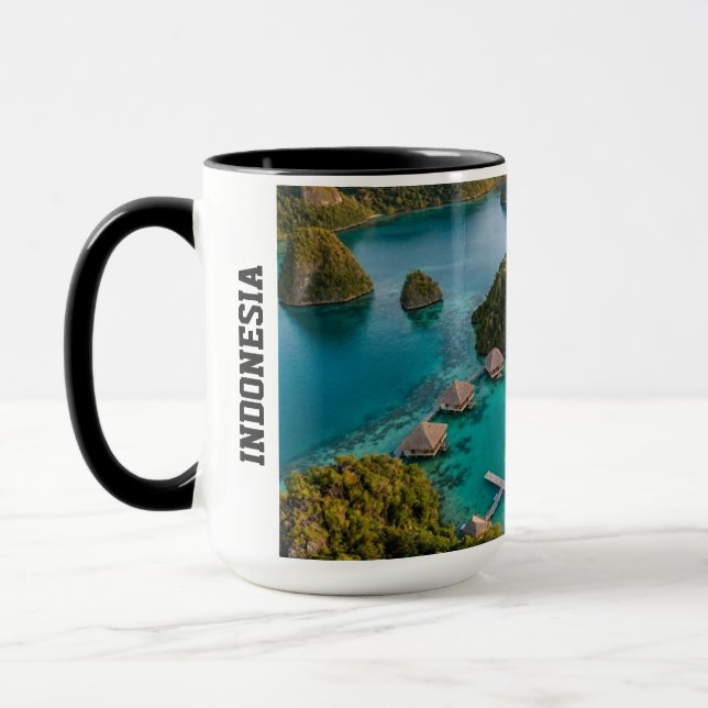 Piaynemo Raja Ampat Islands Paradise View Art Tasse (Links)