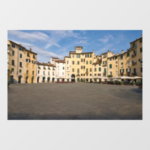 Piazza Anfiteatro Platz in Lucca - Toskana, Italie Fensteraufkleber