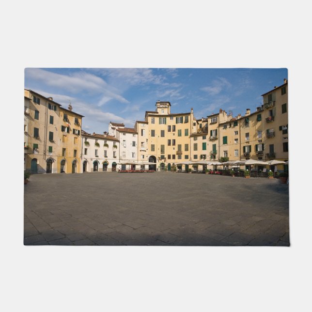 Piazza Anfiteatro Platz in Lucca - Toskana, Italie Fußmatte (Vorderseite)