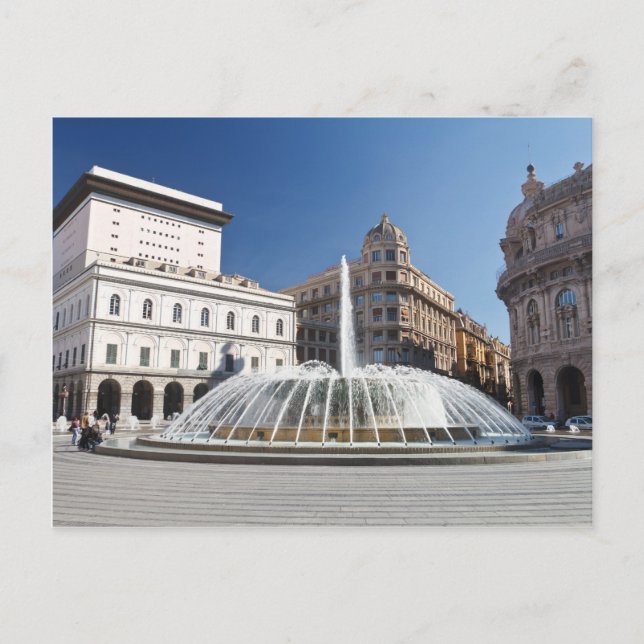 Piazza de Ferrari, Genua Postkarte (Vorderseite)