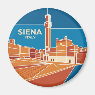 Piazza del Campo Italien Magnet